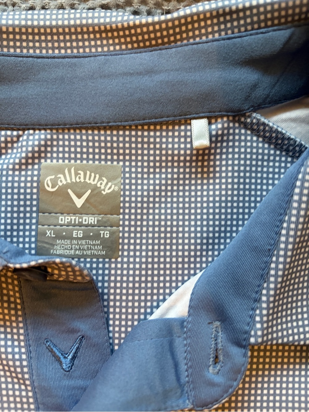 Callaway Men’s Navy Patterned Golf Polo